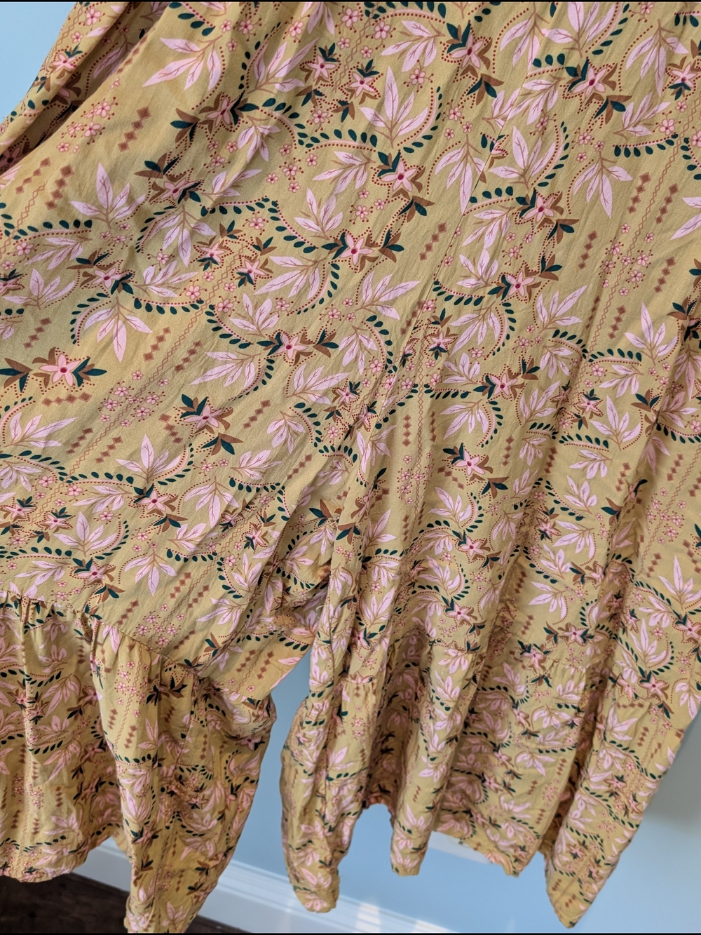 Natural life Dusty Rose Floral Wide Leg Romper Jumpsuit - Picture 4 of 4